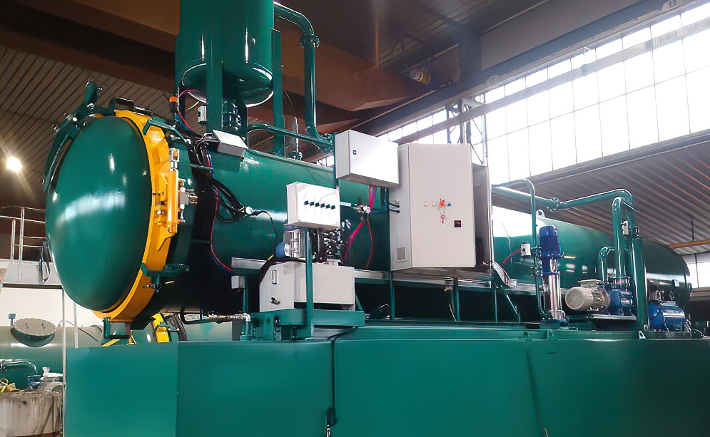 Moldrup T10 vacuum-pressure impregnation plant ready for testing before shipment